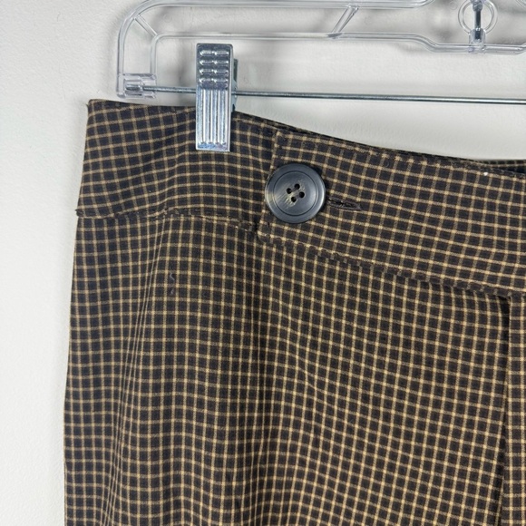 Nine West Plaid Brown Classic Straight-Leg Office Business Pants Size 12 - Picture 3 of 10